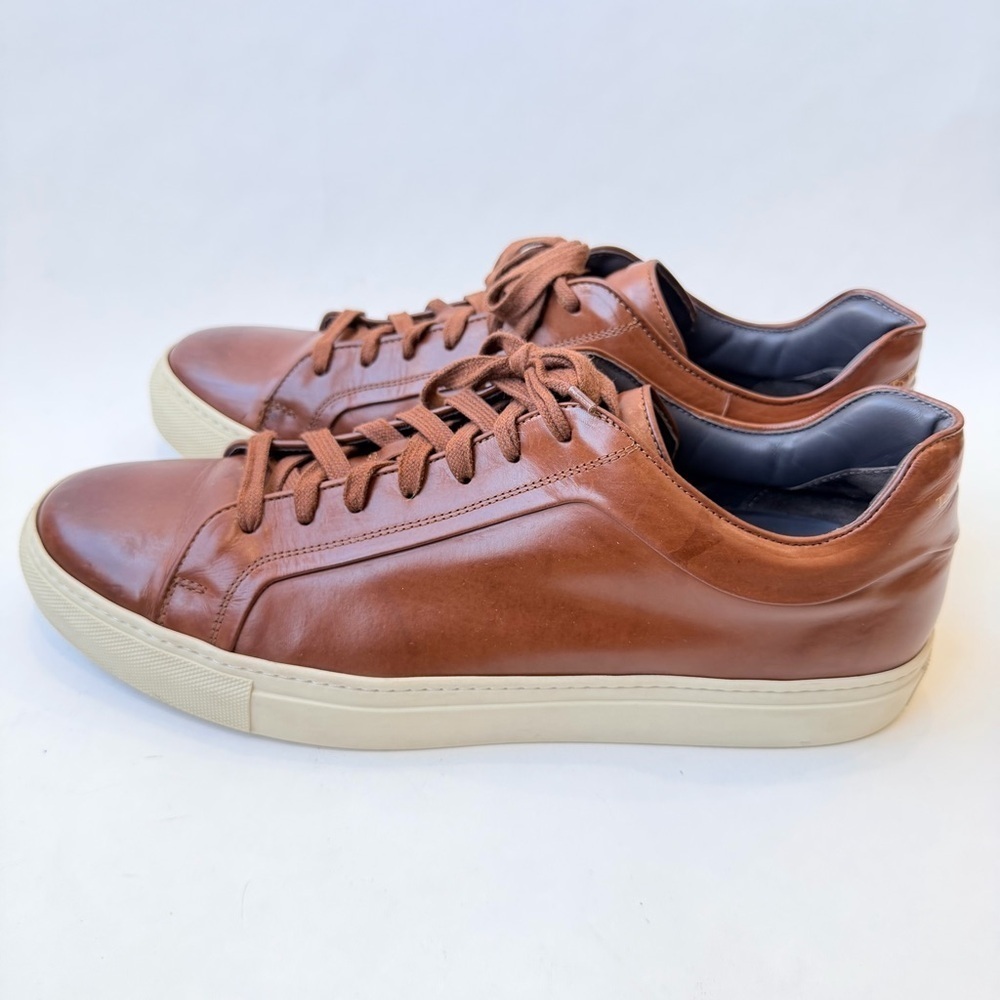To Boot New York Pescara Burnished Tan Calf Leather Sneakers Men’s Size 12